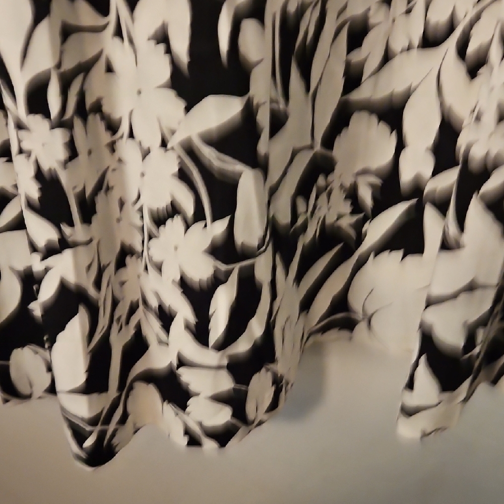 R&M Richards Black and White Floral Mini Dress - Picture 4 of 6